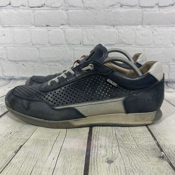 Pikolinos Sneaker Men 12 Blue Leather Perforated Comfort Casual Walking Shoes main image 6